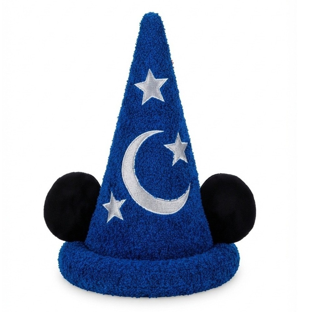Walt Disney World Mickey Mouse Fantasia Blue Sorcerer Wizard Adult Hat Ears 59cm